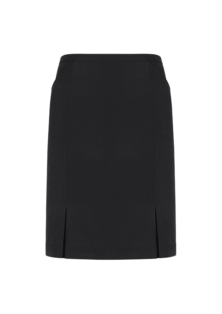 Biz Corporate Womens Front Pleat Detail Straight Skirt (20720)-Clearance
