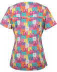 JB's Wear Ladies Scrub Top Printed -(4STP1)