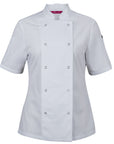 JB'S Ladies S/S Snap Button Chef Jacket (5CJS1)