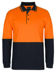 JB's Wear Hi Vis Long Sleeve Cotton Polo - Adults (6CPHL)