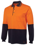 JB's Wear Hi Vis Long Sleeve Cotton Polo - Adults (6CPHL)