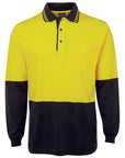 JB's Wear Hi Vis Long Sleeve Cotton Polo - Adults (6CPHL)