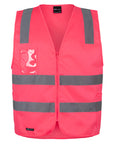 JB's Wear HI VIS (D+N) Zip Safety Vest (6DNSZ)
