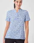 Biz Care Womens Florence Stardust Print Tunic-(CS450LS)