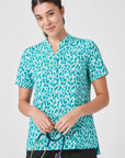Biz Care Womens Florence Stardust Print Tunic-(CS450LS)