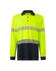 Hard Yakka Men's Long Sleeve Hi Vis Taped Polo (Y19619)