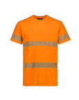 Syzmik Mens Hi Vis Segmented Tape Cotton Tee Shirt-(ZH510)