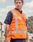 Syzmik Unisex Hi Vis NSW Rail Vest-(ZV697)