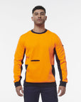 King Gee Hi Vis Spliced Crew Neck Fleece (K55062)