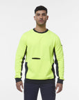 King Gee Hi Vis Spliced Crew Neck Fleece (K55062)