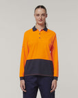 Hard Yakka Women's Long Sleeve Hi Vis Polo (Y08603)