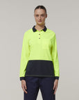 Hard Yakka Women's Long Sleeve Hi Vis Polo (Y08603)