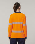 Hard Yakka Women's Long Sleeve Hi Vis Taped Polo (Y08604)