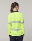 Hard Yakka Women's Long Sleeve Hi Vis Taped Polo (Y08604)