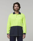 Hard Yakka Men's Long Sleeve Hi Vis Polo (Y19617)