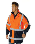 DNC HiVis 2 Tone Cross Back "2 in 1" Contrast Rain Jacket (3993)