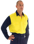 DNC HiVis Two Tone Drill Shirt With Press Studs (3838)