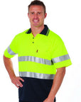 DNC HiVis Cotton Back S/S Polo with generic R/T (3717)