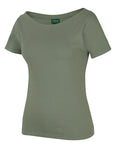 JB's Wear C of C Ladies S/S Boat Neck Tee (1BTS)