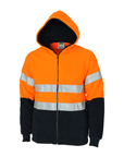 DNC Hivis full zip polar fleece hoodie with CSR R/tape (3926)