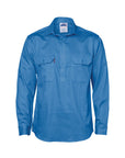 DNC Close Front Cotton Drill Shirt - Long Sleeve (3204)