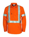 DNC Patron Saint Flame Retardant Arc Rated Closed Front Shirt With "X" Back 3M F/R R/Tape - L/S (3408)