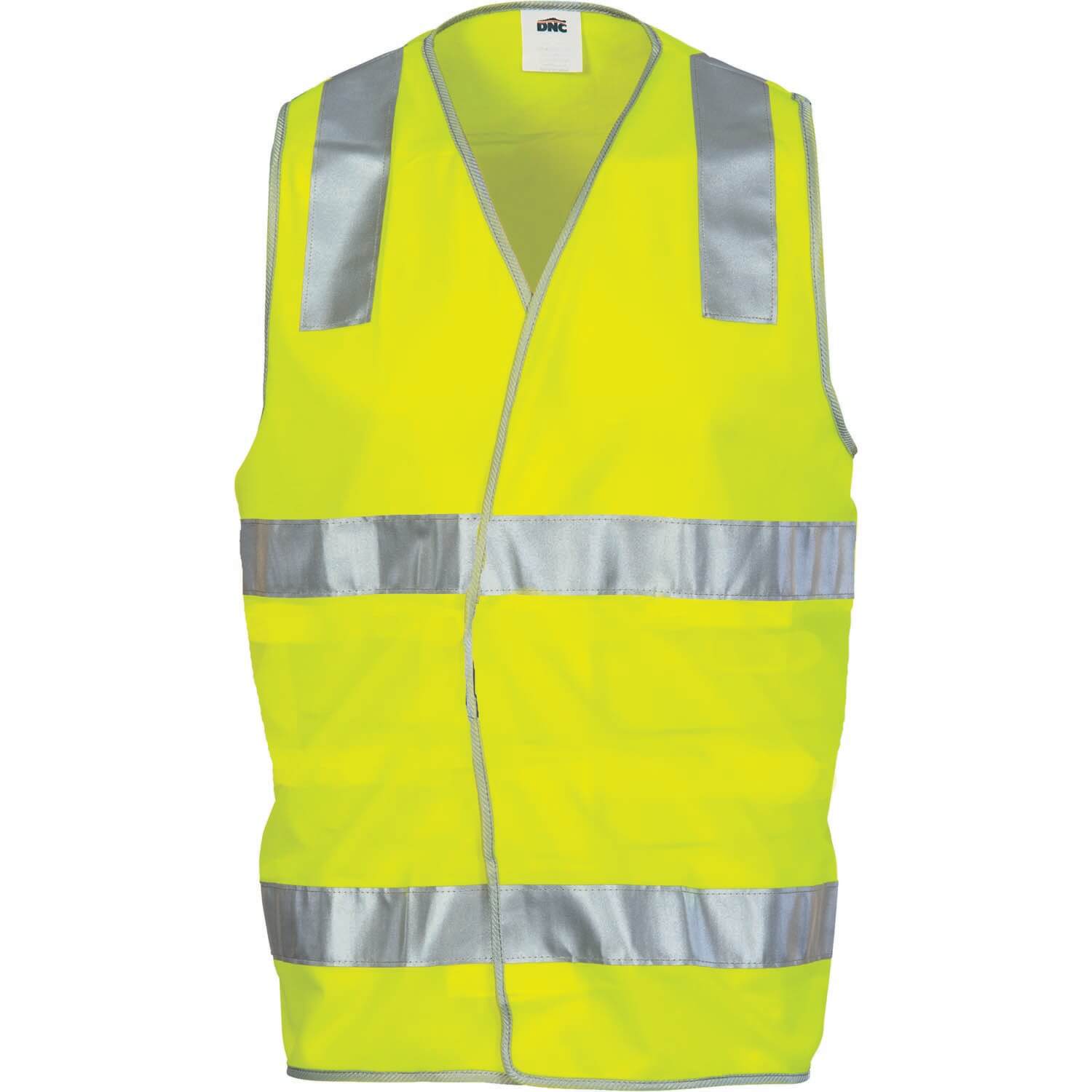 DNC Day/Night Safety Vest with Hoop &amp; Shoulder Generic R/Tape (3503)