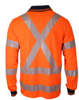 DNC Hivis Segmented Tape X Back Polo -LS (3510)