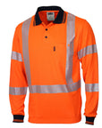 DNC Hivis Segmented Tape X Back Polo -LS (3510)