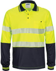 DNC Hi Vis Segment Taped Mircomesh Polo- L/S (3513)