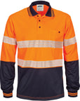 DNC Hi Vis Segment Taped Mircomesh Polo- L/S (3513)