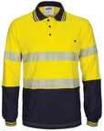 DNC Hivis Segment Tape Cotton Jersey Polo - Long Sleeve (3516)