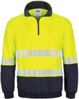 DNC Hivis Segment Taped 1/2 Zip Fleecy Windcheater (3529)