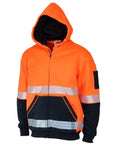 DNC Hivis Segmented Tape Full Zip Hoodie (3530)