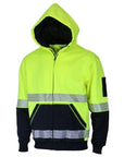 DNC Hivis Segmented Tape Full Zip Hoodie (3530)