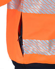 DNC Hivis Segmented Tape X Back 1/2 Zip Jumper (3533)