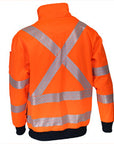 DNC Hivis Segmented Tape X Back 1/2 Zip Jumper (3533)