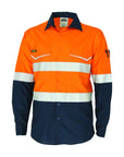 DNC Two-Tone RipStop Cotton Shirt with Reflective CSR Tape. L/S (3588)
