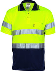 DNC HiVis D/D Cool Breathe Polo Shirt With CSR R/Tape - Short Sleeve (3715)