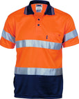 DNC HiVis D/D Cool Breathe Polo Shirt With CSR R/Tape - Short Sleeve (3715)