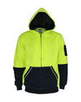 DNC Hivis 2 tone full zip super fleecy hoodie (3722)