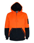 DNC Hivis 2 tone full zip super fleecy hoodie (3722)