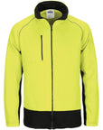 DNC Hivis 2 Tone Full Zip Fleecy Sweat Shirt With Two Side Zipped Pockets (3725)