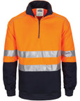 DNC HiVis 1/2 Zip Fleecy with Hoop Pattern CSR Reflective Tape (3729)