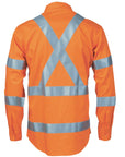 DNC Hivis L/W Bio-motion Shoulder Stripe & "X" Back Shirt (3744)