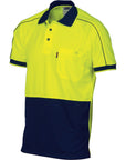 DNC HiVis Cool-Breathe Double Piping Polo-Short Sleeve (3753)