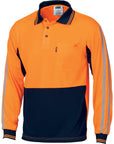 DNC HiVis Cool-Breathe Stripe Polo-long Sleeve (3756)