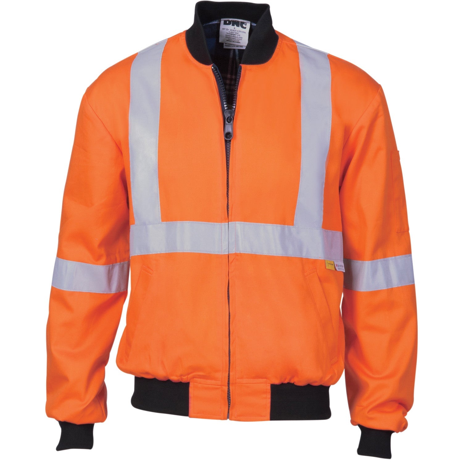 DNC HiVis Cotton Bomber Jacket with Back & additional CSR R/Tape below (3759)