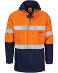 DNC HiVis Cotton Drill "2 in 1" Jacket with Generic Reflective R/Tape (3767)