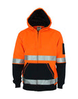 DNC Hivis 2 tone full zip super fleecy hoodie with CSR R/tape (3788)